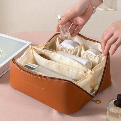 Make-up-Organizer für Damen, Kulturbeutel, Make-up-Koffer, Aufbewahrungstasche, luxuriöse Damenbox, Kosmetiktasche, Organizer-Tasche für Reisen, Reißverschluss