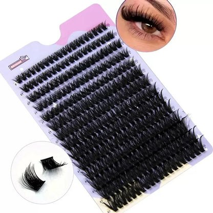 Cluster-Wimpern, 240 Stück, 40D, 9–16 mm, gemischte Längen, ultratürliches Aussehen, dünn, ultraweich, ultraleicht, wiederverwendbar für Anfänger