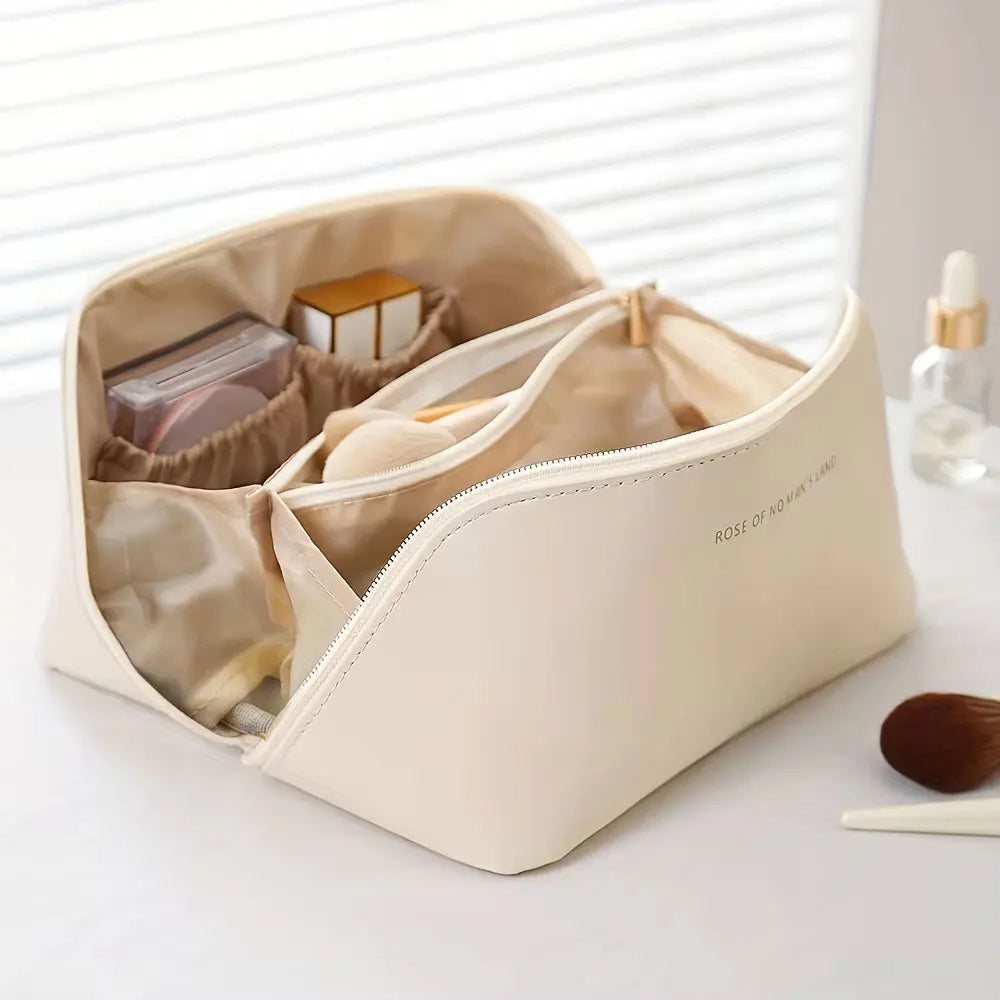 Make-up-Organizer für Damen, Kulturbeutel, Make-up-Koffer, Aufbewahrungstasche, luxuriöse Damenbox, Kosmetiktasche, Organizer-Tasche für Reisen, Reißverschluss