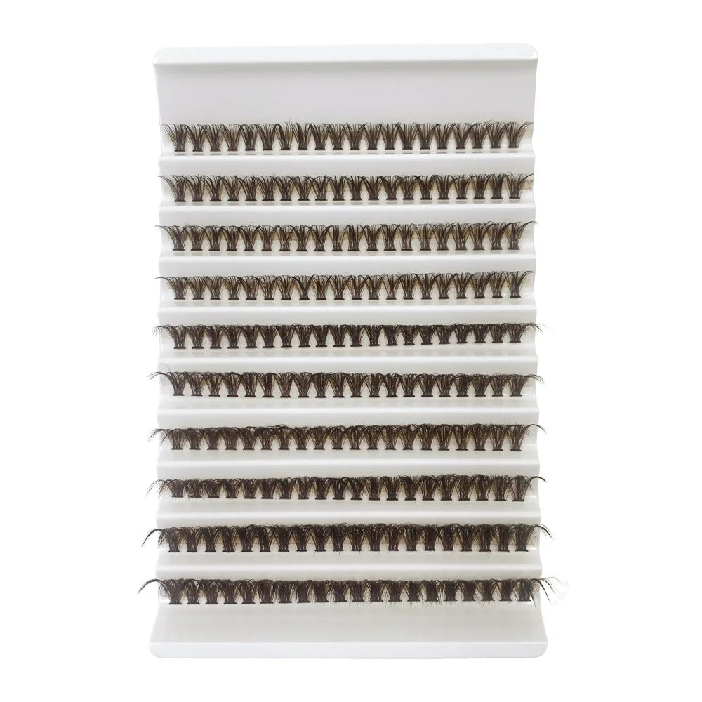 Cluster-Wimpern, 240 Stück, 40D, 9–16 mm, gemischte Längen, ultratürliches Aussehen, dünn, ultraweich, ultraleicht, wiederverwendbar für Anfänger