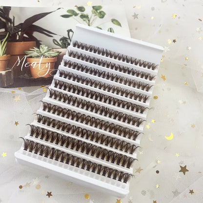 Cluster-Wimpern, 240 Stück, 40D, 9–16 mm, gemischte Längen, ultratürliches Aussehen, dünn, ultraweich, ultraleicht, wiederverwendbar für Anfänger