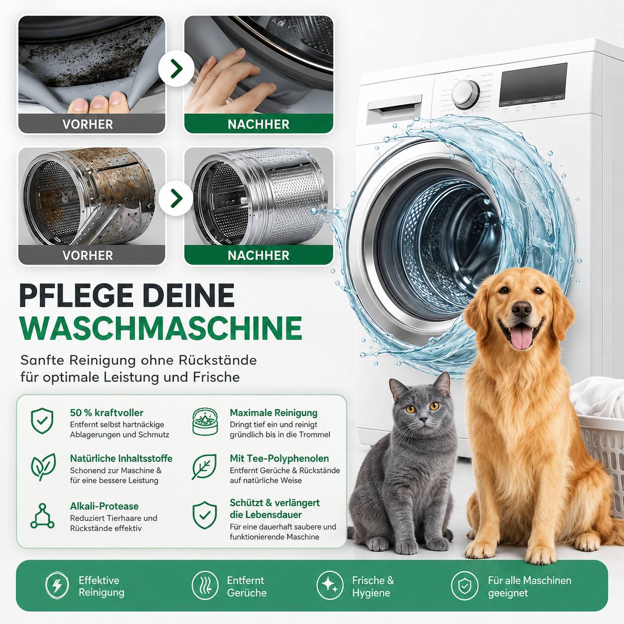 WasherClean - Reinigt & entfernt Gerüche